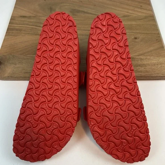 New Mens Birkenstock Arizona Waterproof Slide Sandals Red EU 45 Reg US 12/12.5 - Picture 7 of 8